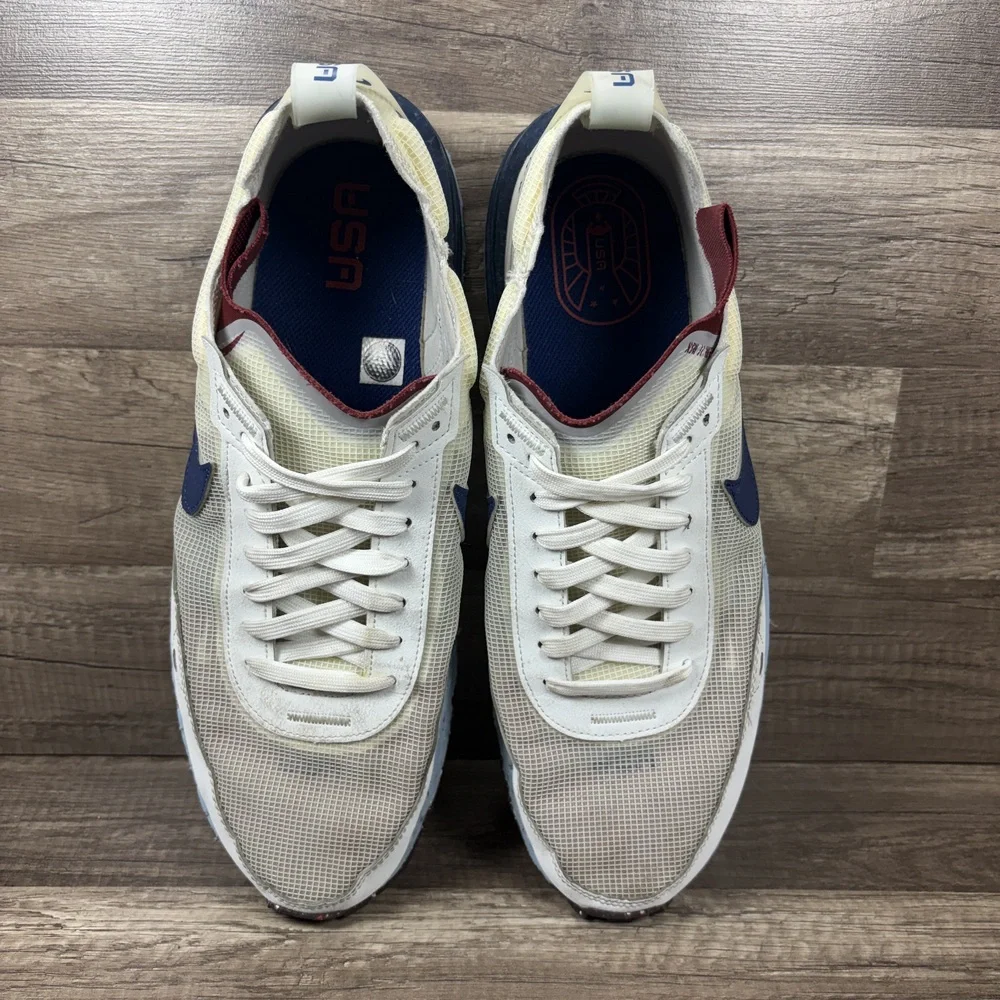 Nike Waffle One Crater USA Olympics Blue White Mens Size 12.5 DM2873-101 Sneaker
